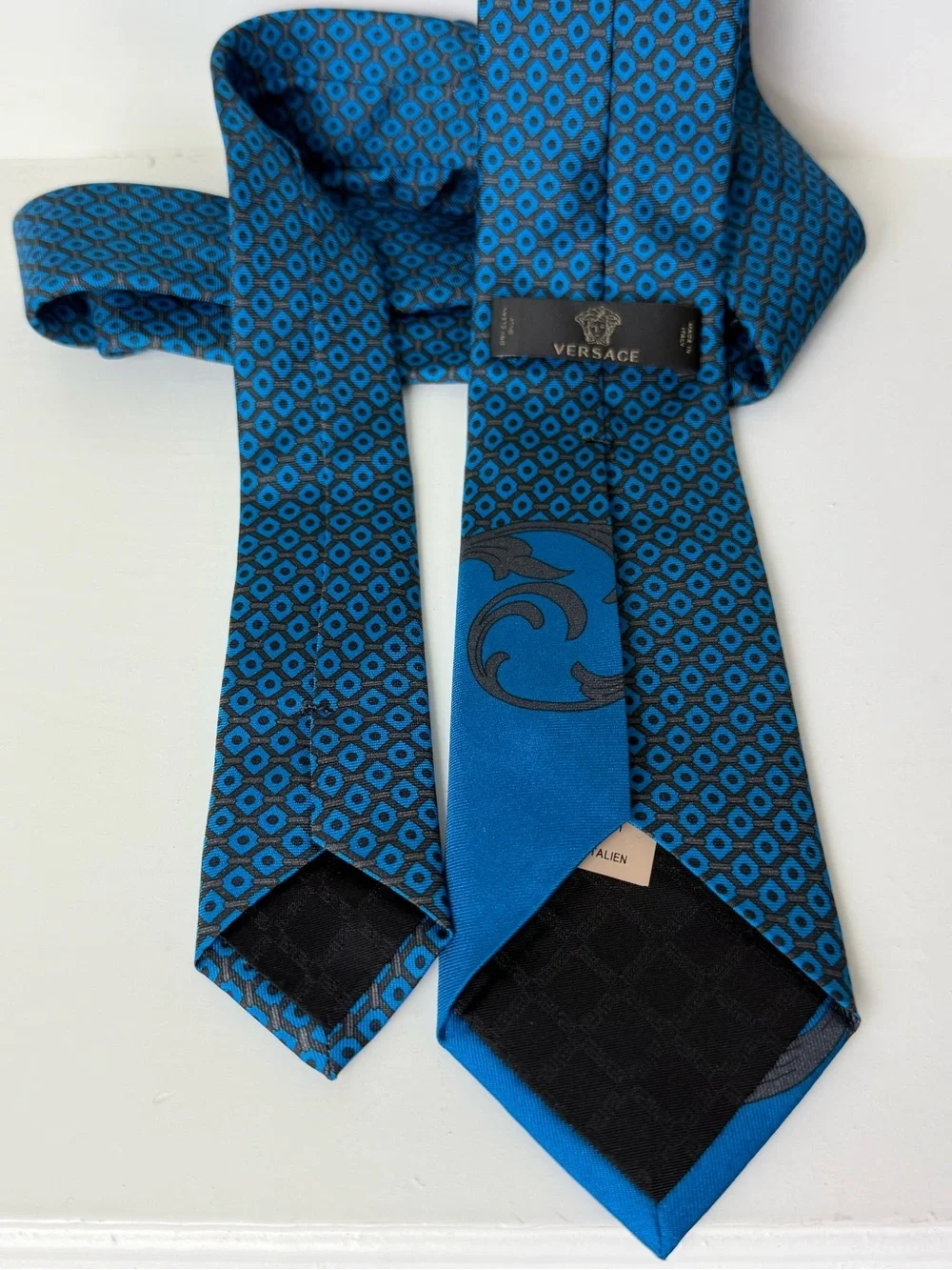 Gianni Versace baroque and Medusa head silk tie